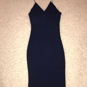 Asos Navy Blue Midi Dress
